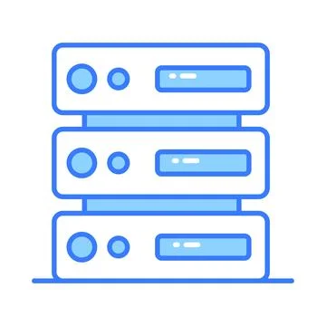 Check this beautifully designed icon of data server in modern style Illustrazione stock