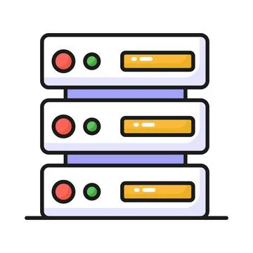 Check this beautifully designed icon of data server in modern style Stock Illustration