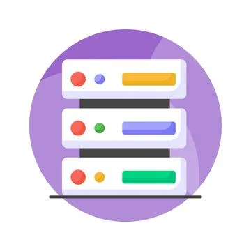 Check this beautifully designed icon of data server in modern style Stock Illustration