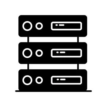 Check this beautifully designed icon of data server in modern style Stock Illustration