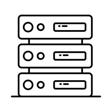 Check this beautifully designed icon of data server in modern style イラスト素材