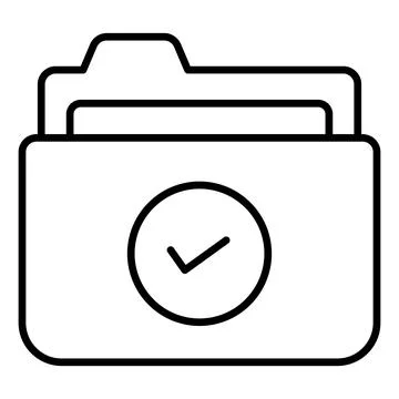 Check this beautifully designed icon of verified folder in editable style イラスト素材