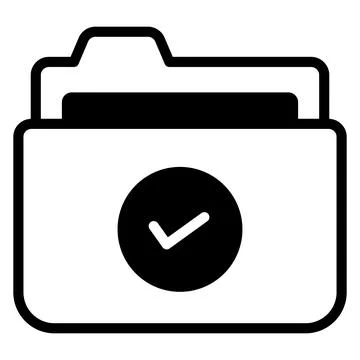 Check this beautifully designed icon of verified folder in editable style イラスト素材