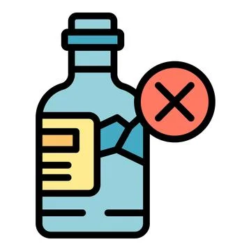 Check bottle icon vector flat Illustrazione stock