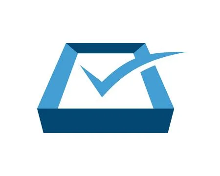 Check box 1 logo icon Stock Illustration