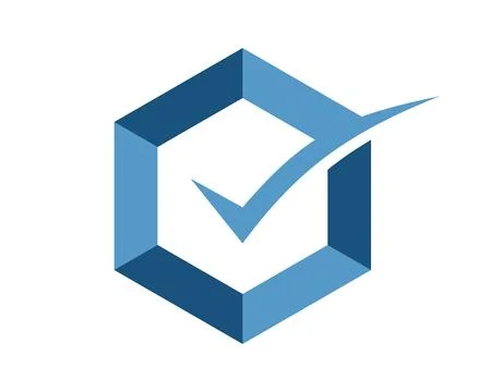 Check box 2 logo icon Stock Illustration