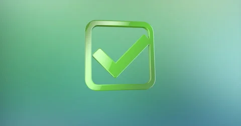 Check Box Color 3d Icon Video stock 67106331