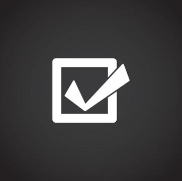 Check box icon on background for graphic and web design. Creative illustration Stock Illustration