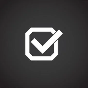 Check box icon on background for graphic and web design. Creative illustration Stock Illustration