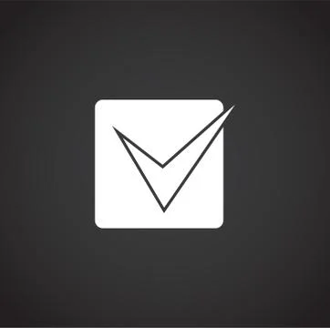 Check box icon on background for graphic and web design. Creative illustration Stock Illustration