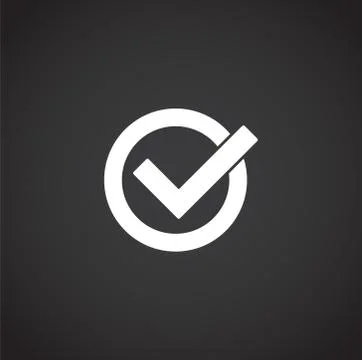 Check box icon on background for graphic and web design. Creative illustration Stock Illustration