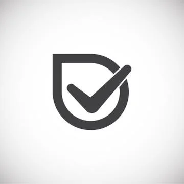 Check box icon on background for graphic and web design. Creative illustration Stock Illustration