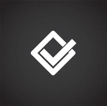 Check box icon on background for graphic and web design. Creative illustration Stock Illustration