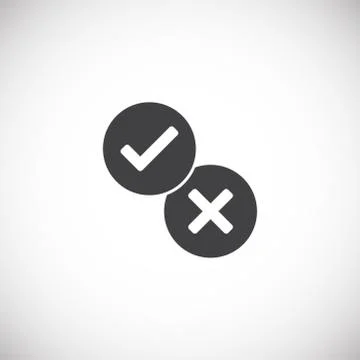 Check box icon on background for graphic and web design. Creative illustration Stock Illustration