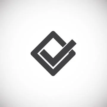 Check box icon on background for graphic and web design. Creative illustration Stock Illustration