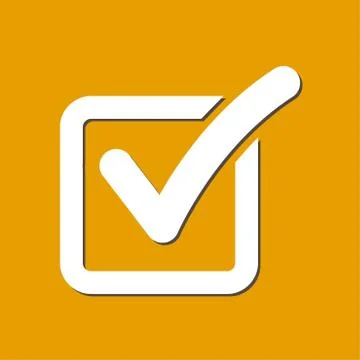 Check box icon. Illustrazione stock