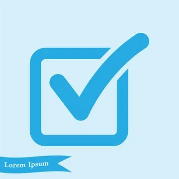 Check box icon. Stock Illustration