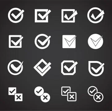 Check box icon set on background for graphic and web design. Creative Stock Illustration
