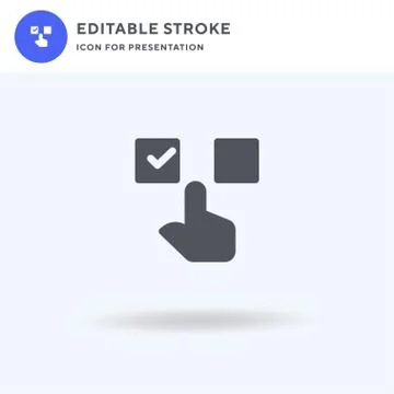 Check Box icon vector, filled flat sign, solid pictogram isolated on white, l 스톡 일러스트