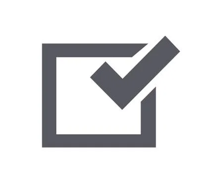 Check Box Icon, Vector Vote Yes Sign Stock Illustration