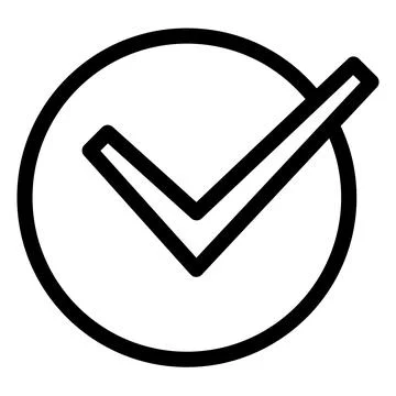 Check box line icon vector illustration isolated on white background Stock Illustration