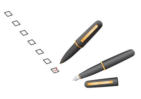 Check box pen Stock Illustration