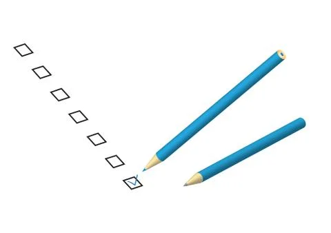 Check box pencil Stock Illustration
