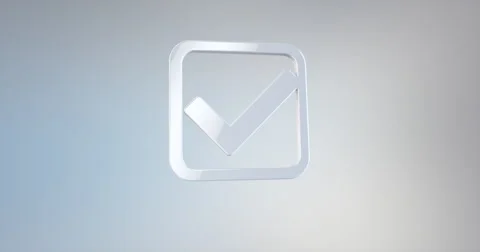 Check Box White 3d Icon Stock Footage 67106541