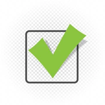 Check box yes sign Stock Illustration