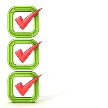 Check boxes with correct check mark Check boxes with correct check mark. I... Stock Photos