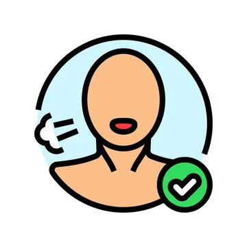 Check for breathing color icon vector illustration Illustrazione stock