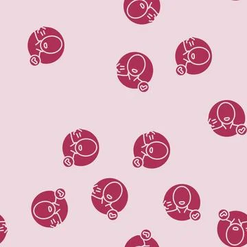 Check for breathing glyph seamless pattern Illustrazione stock