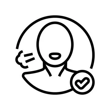 Check for breathing line icon vector illustration Illustrazione stock