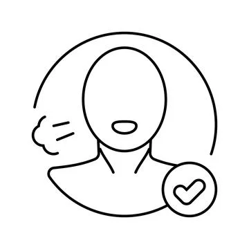 Check for breathing line icon vector illustration Illustrazione stock