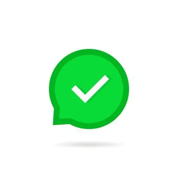 Check bubble or okey v tick icon Stock Illustration