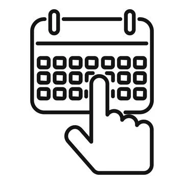 Check calendar icon outline vector. Service customer Ilustración de archivo