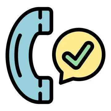 Check call icon vector flat Stock Illustration