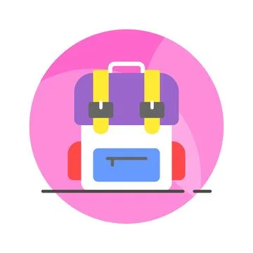 Check this carefully crafted vector of backpack in modern design style Stockillustratie