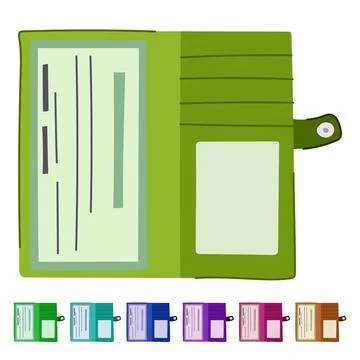 Check checkbook vector cartoon graphic Stock Illustration