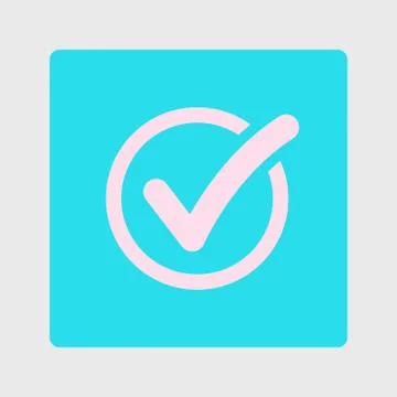 Check circle icon. Illustrazione stock