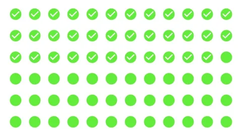 Check circle pictogram grid animation. Stock Footage 333077083