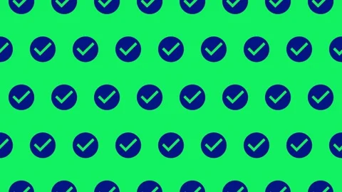 Check circle pictogram loop animation on green screen. Stock Footage 333077091