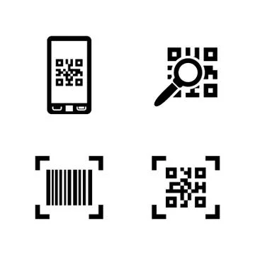 Check code. Simple Related Vector Icons Stock Illustration