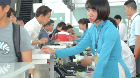Check In Counter in Airport Video stock 61582350