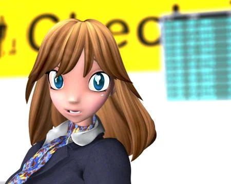 Check in counter Stock Illustration