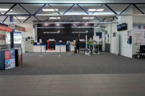 Check in counters at the airport Stock Photos