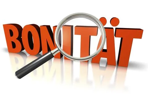 Check creditworthiness with the German word Stock Illustration
