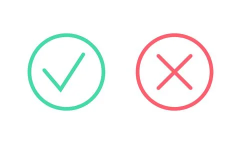 Check cross icon Stock Illustration