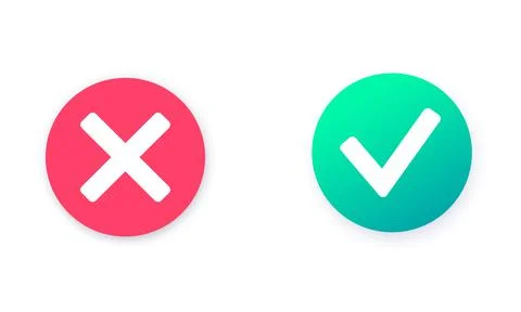 Check cross icon Stock Illustration