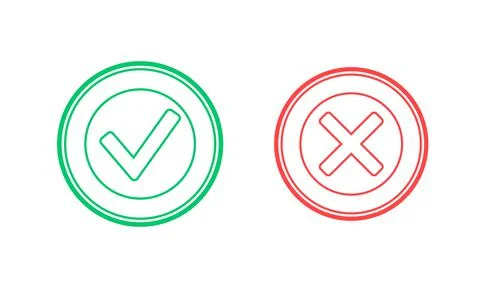 Check cross icon Stock Illustration